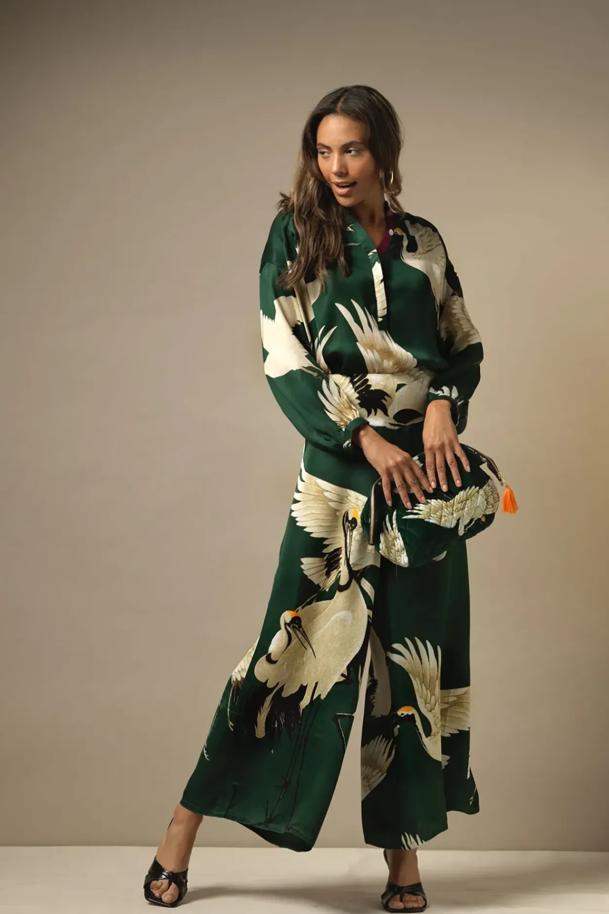 Online One Hundred Stars Stork Forest Green Darcy Shirt