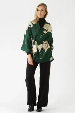 Clearance One Hundred Stars Stork Forest Green Wrap Jacket