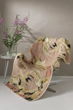 Hot One Hundred Stars Stork Pink Velvet Throw