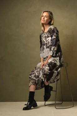 Hot One Hundred Stars Sunburst Grey Asymmetric Dress