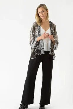 One Hundred Stars Sunburst Grey Kimono