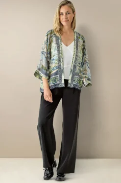 Outlet One Hundred Stars Tapestry Sea Kimono