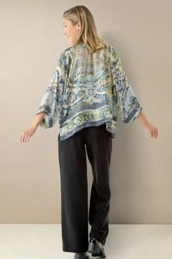 Outlet One Hundred Stars Tapestry Sea Kimono