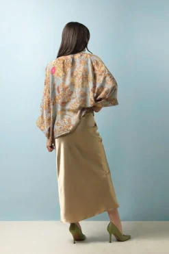 Outlet One Hundred Stars Tudor Rose Grey Kimono