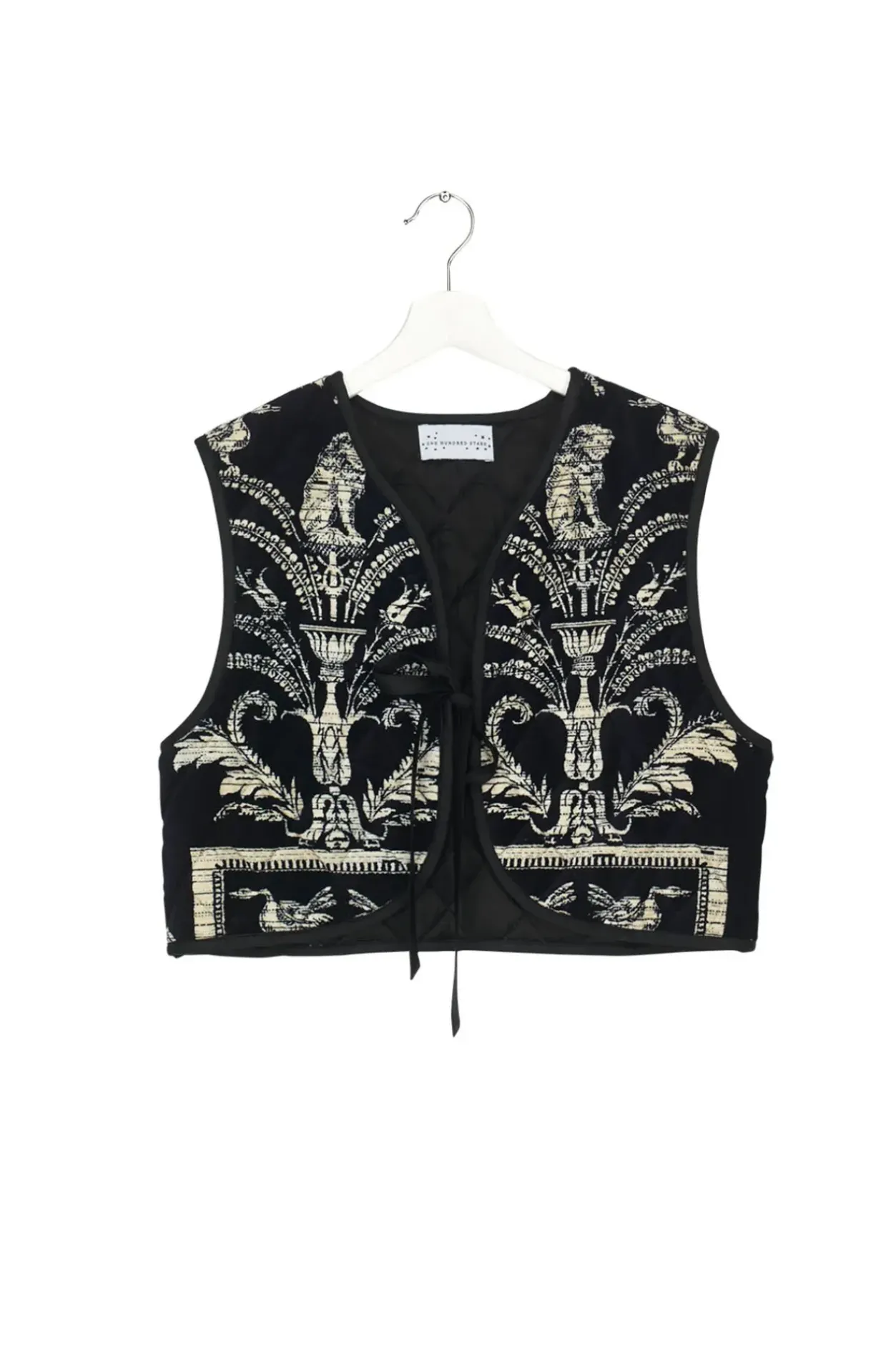 Sale One Hundred Stars Vintage Damask Black Gilet