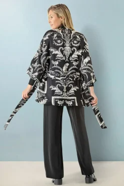 Outlet One Hundred Stars Vintage Damask Black Wrap Jacket