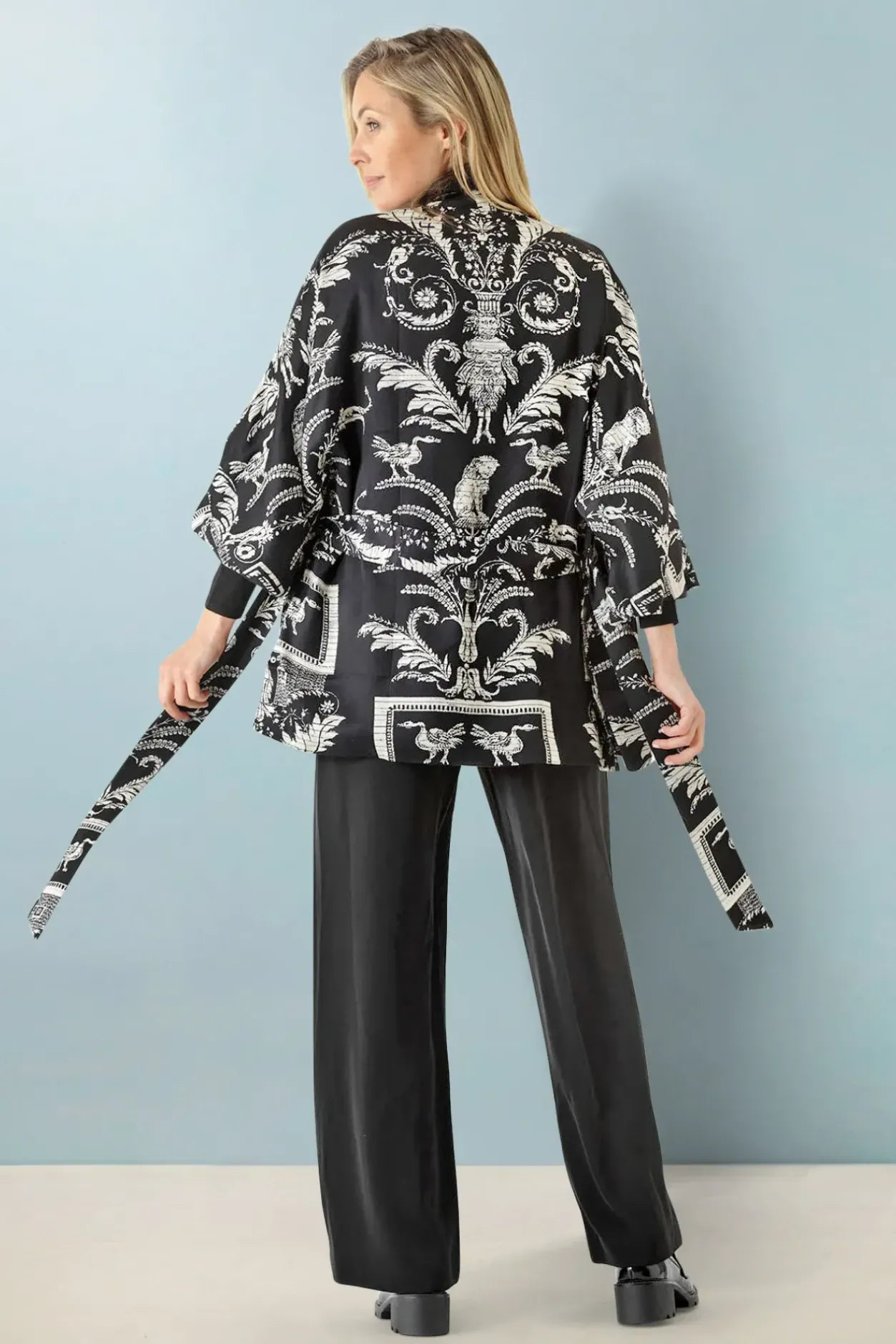 Outlet One Hundred Stars Vintage Damask Black Wrap Jacket