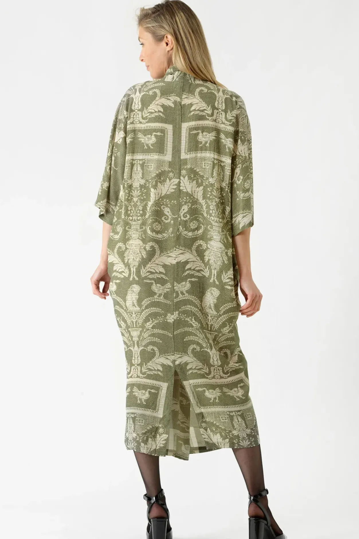 New One Hundred Stars Vintage Damask Sage Rachel Dress