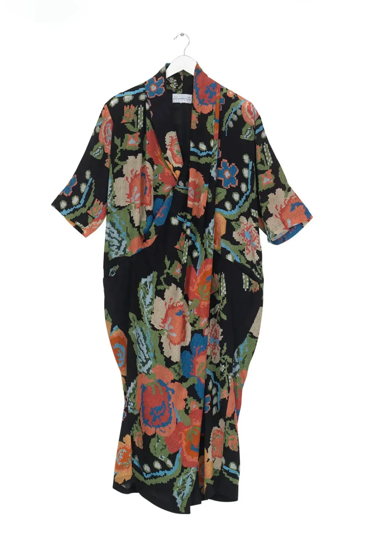 New One Hundred Stars Woven Flower Black Rachel Dress
